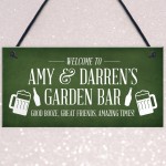 Novelty Garden Bar Sign Personalised Home Bar Shed Sign Alcohol