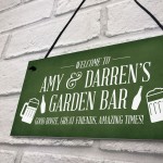 Novelty Garden Bar Sign Personalised Home Bar Shed Sign Alcohol