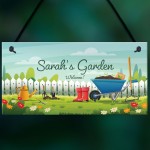 Garden Plaque Hanging Outdoor Sign Personalied Gift For Her