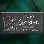 Novelty Garden Sign Personalised Summerhouse Sign Gnomes Sign