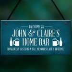 Funny Home Bar Sign Personalised Garden Shed Sign Alcohol Beer