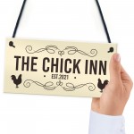 The Chick Inn Sign Personalised Chicken Sign Outdoor Garden Shed