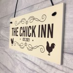 The Chick Inn Sign Personalised Chicken Sign Outdoor Garden Shed