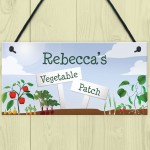 Personalised Vegetable Patch Sign Outdoor Garden Shed Sign