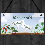 Personalised Vegetable Patch Sign Outdoor Garden Shed Sign