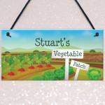 Personalised Vegetable Patch Sign Garden Shed Sign Gift For Men