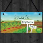 Personalised Vegetable Patch Sign Garden Shed Sign Gift For Men