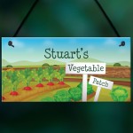 Personalised Vegetable Patch Sign Garden Shed Sign Gift For Men