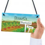 Personalised Vegetable Patch Sign Garden Shed Sign Gift For Men