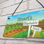 Personalised Vegetable Patch Sign Garden Shed Sign Gift For Men