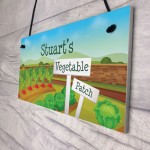 Personalised Vegetable Patch Sign Garden Shed Sign Gift For Men