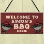 Personalised BBQ Barbecue Signs Personalised Garden Decor Gifts