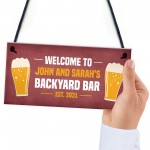 Personalised Backyard Bar Sign Novelty Home Bar Signs Plaques