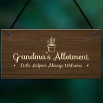 Personalised Allotment Sign Nanny Grandma Nan Nanna Gift