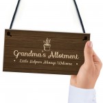 Personalised Allotment Sign Nanny Grandma Nan Nanna Gift