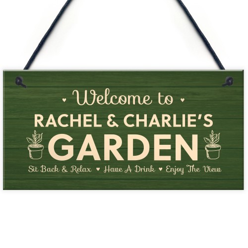 Garden Sign Personalised Welcome Home Gift Summerhouse Sign