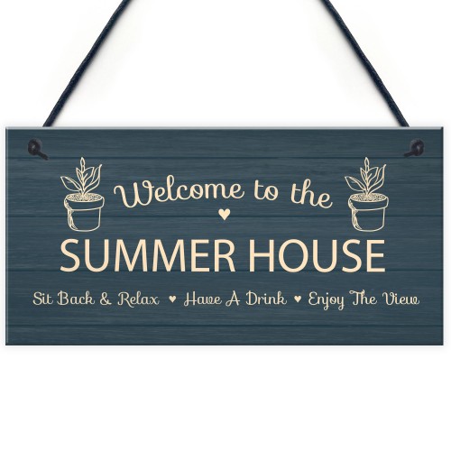 Novelty Summer House Signs Garden Shed Plaques Home Decor