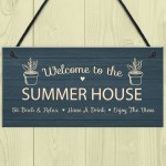 Novelty Summer House Signs Garden Shed Plaques Home Decor