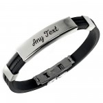 PERSONALISED Engraved Mens Womens Bracelet ID Gift 