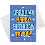 Quirky Grandad Birthday Card From Granddaughter Grandson Card