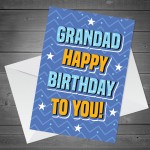 Quirky Grandad Birthday Card From Granddaughter Grandson Card