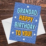 Quirky Grandad Birthday Card From Granddaughter Grandson Card