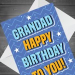 Quirky Grandad Birthday Card From Granddaughter Grandson Card