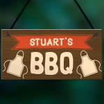 Personalised BBQ Sign Rustic Garden Plaque Man Cave Shed Sign