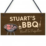 Funny Joke Personalised BBQ Sign Man Cave Garden Shed Sign