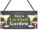 Shabby Chic Cocktail Garden Sign Personalised Garden Plaque