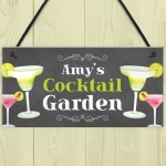 Shabby Chic Cocktail Garden Sign Personalised Garden Plaque