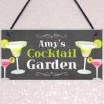 Shabby Chic Cocktail Garden Sign Personalised Garden Plaque