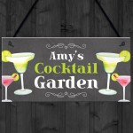 Shabby Chic Cocktail Garden Sign Personalised Garden Plaque