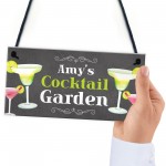 Shabby Chic Cocktail Garden Sign Personalised Garden Plaque