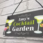 Shabby Chic Cocktail Garden Sign Personalised Garden Plaque