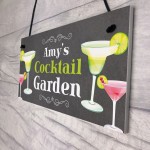 Shabby Chic Cocktail Garden Sign Personalised Garden Plaque