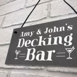 Personalised Decking Bar Sign Shabby Garden Summerhouse Sign