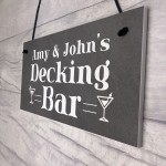 Personalised Decking Bar Sign Shabby Garden Summerhouse Sign