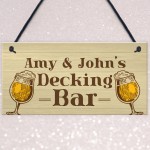 Personalised Decking Bar Novelty Sign For Garden Summerhouse