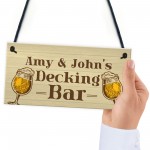 Personalised Decking Bar Novelty Sign For Garden Summerhouse