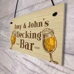 Personalised Decking Bar Novelty Sign For Garden Summerhouse