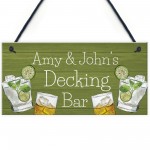 Personalised Decking Bar Sign For Garden Summerhouse Alcohol