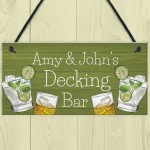 Personalised Decking Bar Sign For Garden Summerhouse Alcohol