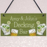 Personalised Decking Bar Sign For Garden Summerhouse Alcohol