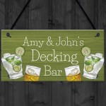 Personalised Decking Bar Sign For Garden Summerhouse Alcohol