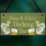 Personalised Decking Bar Sign For Garden Summerhouse Alcohol