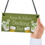 Personalised Decking Bar Sign For Garden Summerhouse Alcohol