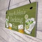 Personalised Decking Bar Sign For Garden Summerhouse Alcohol