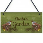 Personalised Garden Shed Summerhouse Bird Sign New Home Gift