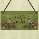 Personalised Garden Shed Summerhouse Bird Sign New Home Gift